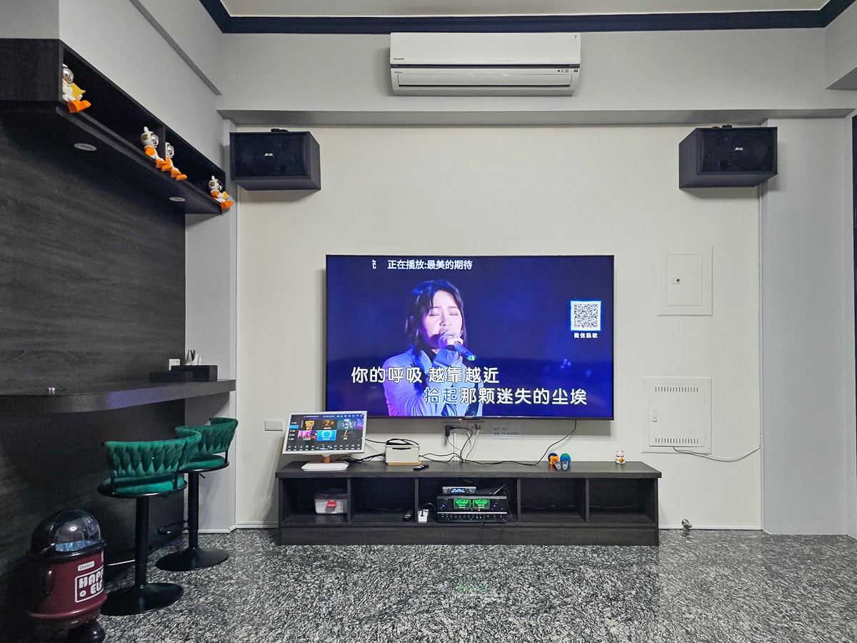 東港大鵬灣包棟電梯民宿推薦｜悠舍民宿 140吋LED電視牆戶外烤肉區＋KTV＋Switch+電動麻將桌，家族旅遊住宿首選